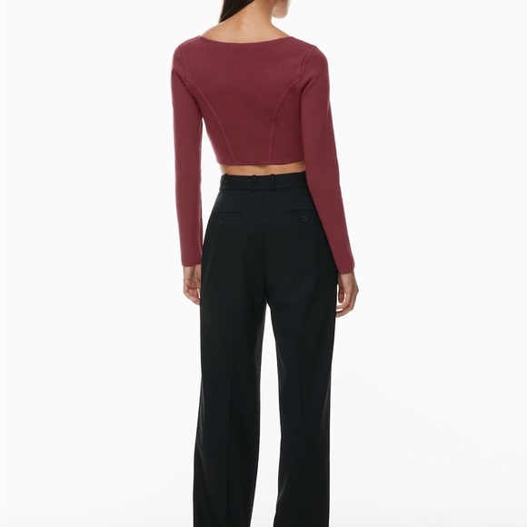 Babaton Sculpt Knit Long Sleeve Top – Size Small (Cabernet) - Picture 3 of 7